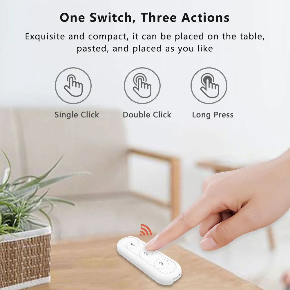 Tuya Smart Life ZigBee 3.0 Wireless Portable Pushbutton 1,2,3,4 Gang Remote Controller Scene Switch