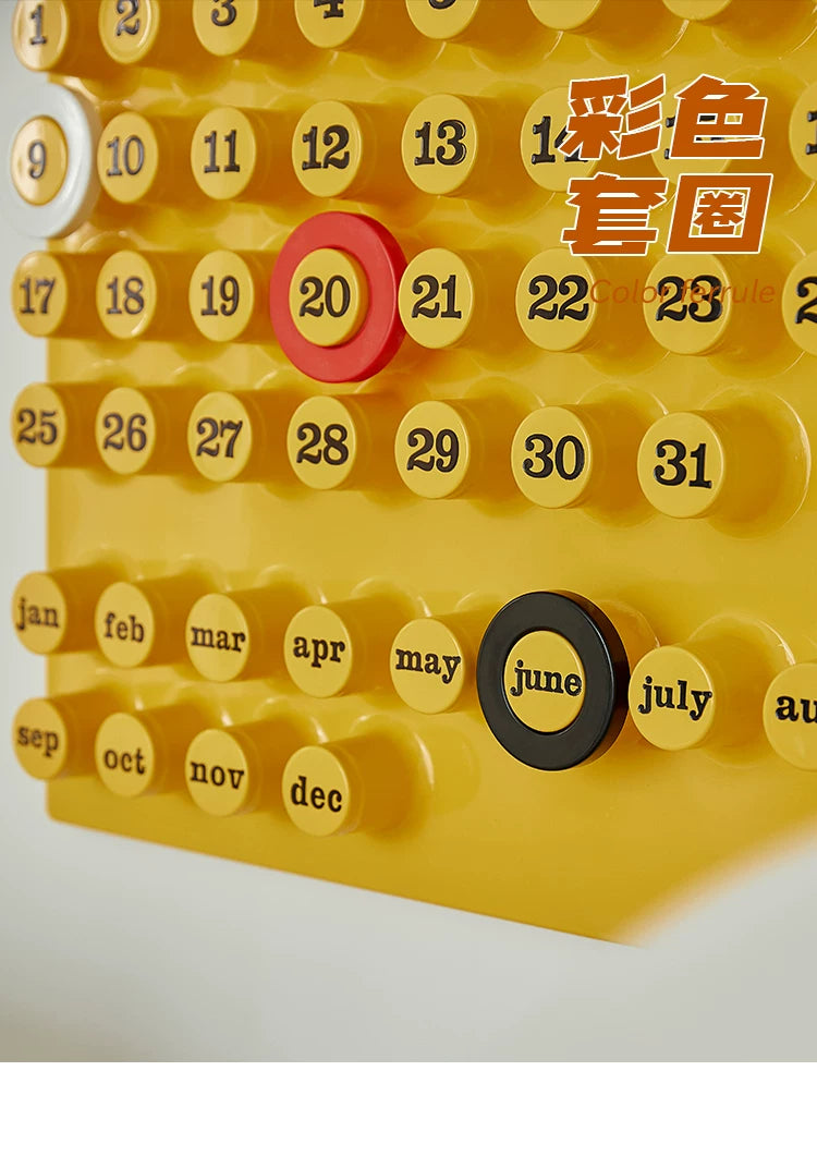 Euroway Ringdate Calendar Medieval Creative Perpetual Calendar Celebrity Home Decor Ornament Props Ultra-thin Plastic-CN