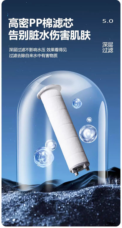 New 5 Mode Pressurized Shower Head With Filter Stop Button Water Saving Spray Nozzles Big Boost Showerhead Bathroom Accessories