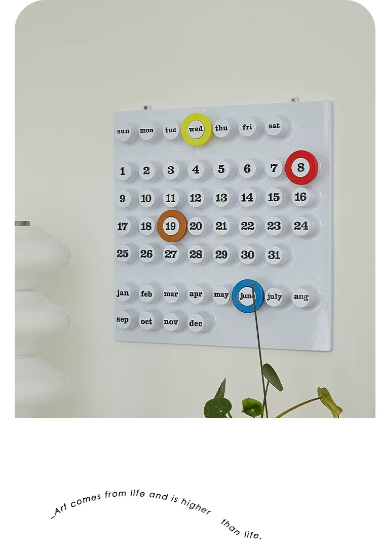 Euroway Ringdate Calendar Medieval Creative Perpetual Calendar Celebrity Home Decor Ornament Props Ultra-thin Plastic-CN
