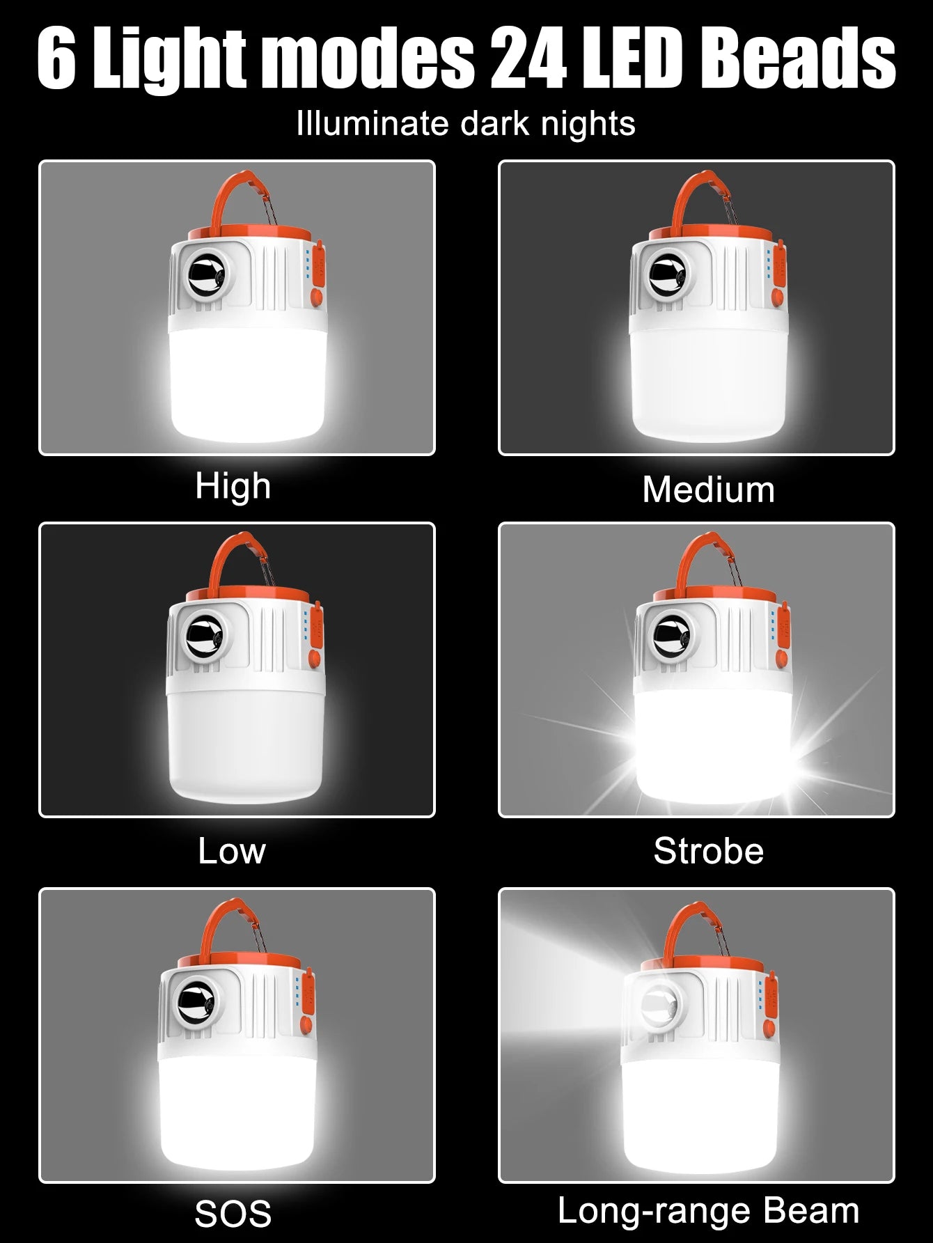 1pc Solar Led Camping Light,Solar Powered Rechargeable Camping Lanterns, Outdoor Lighting Lamp With Mobile Phone Charging