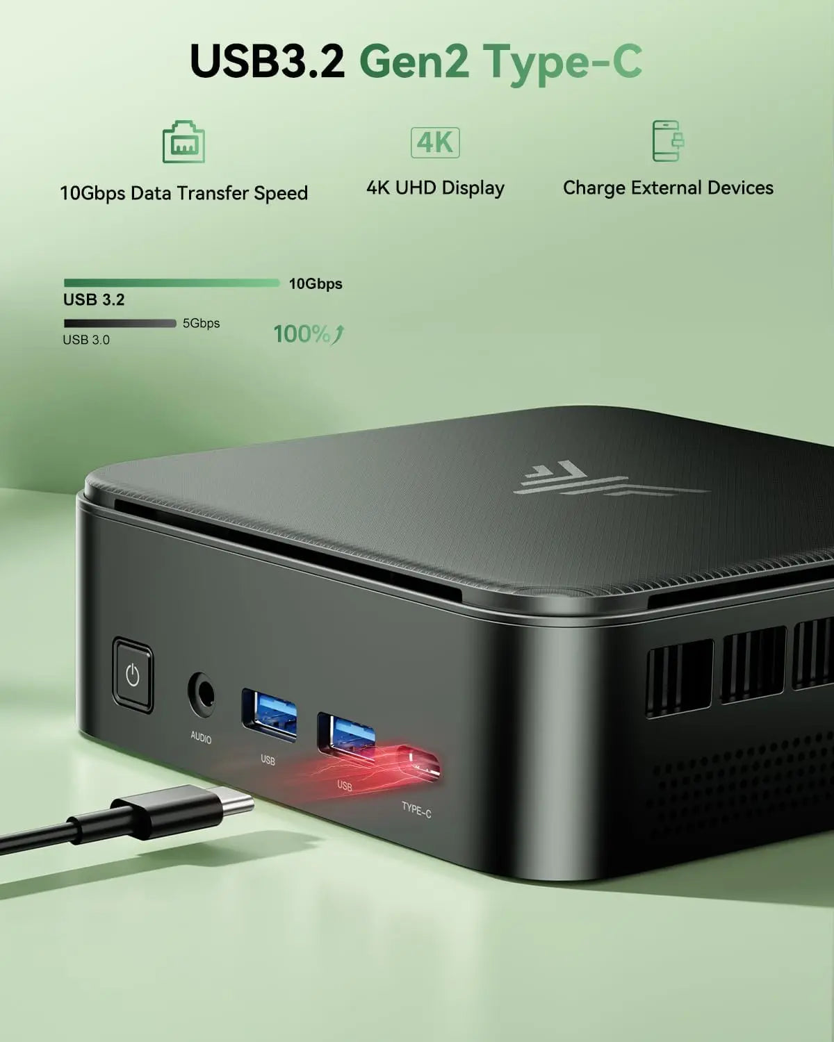 Mini PC with AMD Ryzen7 7735HS/7730U 32GB 512GB SSD AMD Mini PC computer Gaming PC  Support 4K HDMI DP Type-C WiF