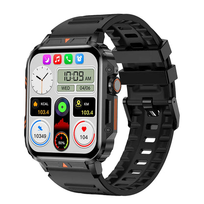 Military Men Smart Watch Health Monitor Wireless Call Smartwatch Fitness IP68 Waterproof Sports Watches for Women Android 2026