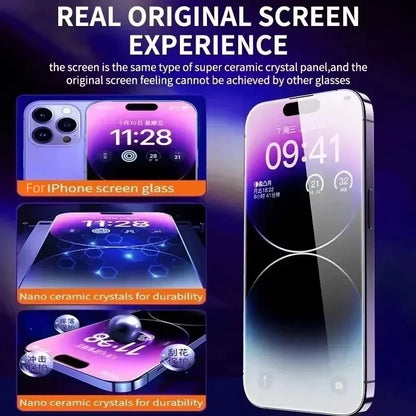 8K Oleophobic Coating Dust free Installation Screen Protector For iPhone 16 Pro SE 2022 2020 15 13 11 12 14 17 Pro Max 7 Plus XR