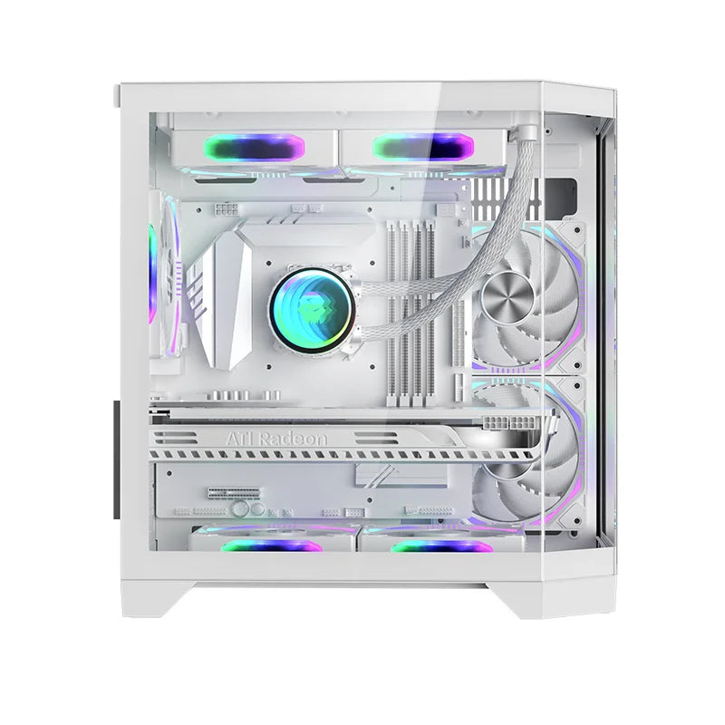 WJCOOLMAN Dreamer mini PC case M-ATX Three Sided Glass sea view room 240 water cooler Desktop computer case gabinetes gamer