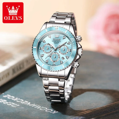 OLEVS 5632 Women's Elegant Luxury Quartz Watch Zircon Scale Waterproof Luminous Hands Date Function And Automatic Date Feature