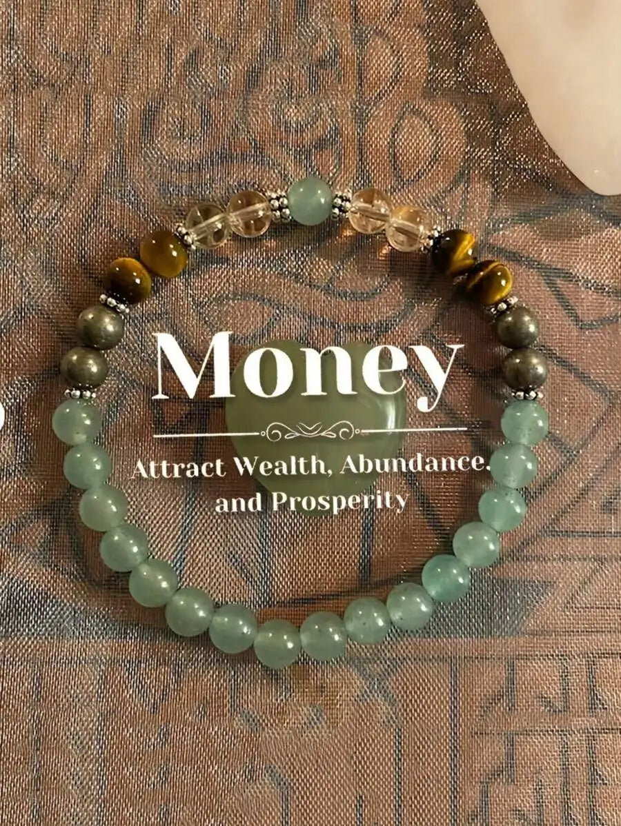 1pc Bohemian Style Tiger Eye Beaded Bracelet, Vintage Natural Stone Jewelry For Men And Women, Brings Luck And Wealth