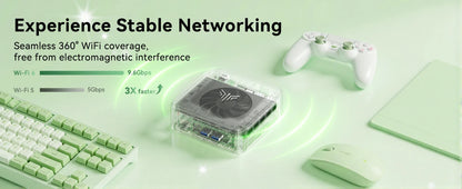 Mini PC with AMD Ryzen7 7735HS/7730U 32GB 512GB SSD AMD Mini PC computer Gaming PC  Support 4K HDMI DP Type-C WiF