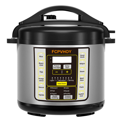 Electric Pressure Cooker 6 Qt 9-in-1 Instant Multi Cooker with Safer Venting Design Stainless Steel 304 Liner for Rice S