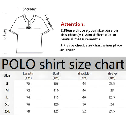 2026 Summer New Style Men's Short-Sleeved Polo Shirt with 3D Letter Pattern Print for Street Casual Fashion and Breathability