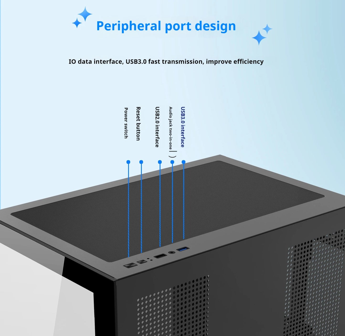 Power train Dreamland PRO PC gaming case ATX MATX ITX motherboard 360water-cooled Sea view room Double-sided glass computer case