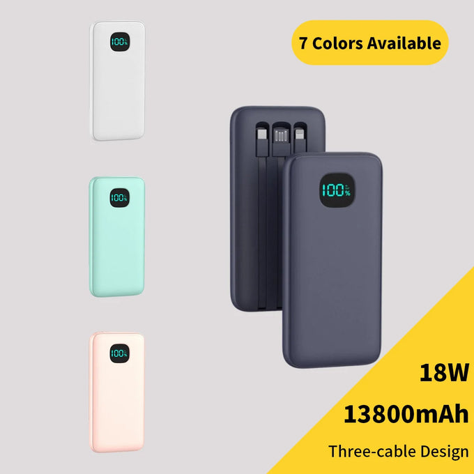 Power Bank with Built-In Cables — product image