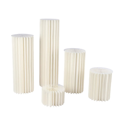 Wedding Centerpieces Cardboard Vases 5 Set of Flower Vase Flowers Stand for Party Tables Decorations Cardboard Column Vases