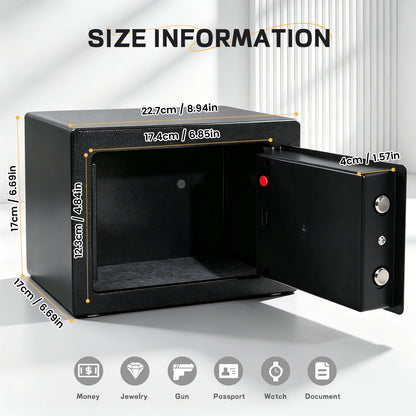 Ireproof Safes with Fireproof Money Bag Sensor Light Digital Keypad Home Safe Adjustable Shelf Security Safe