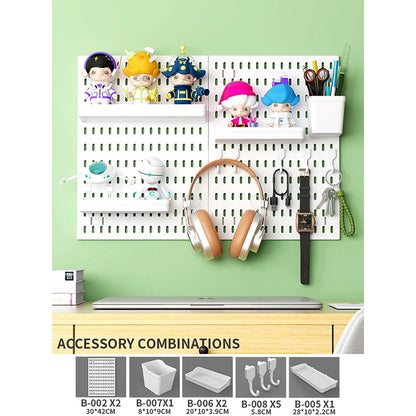 No-Holes Home Organization | This Wall Pegboard Displays & Organizes Your Daily Items & Electronics in Living Room/Study
