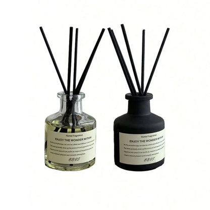 50ml Flameless Home Fragrance Room Flameless Freesia Jasmine Fragrance Oil with Reed Diffuser Stick Home Room Air Freshener Deco