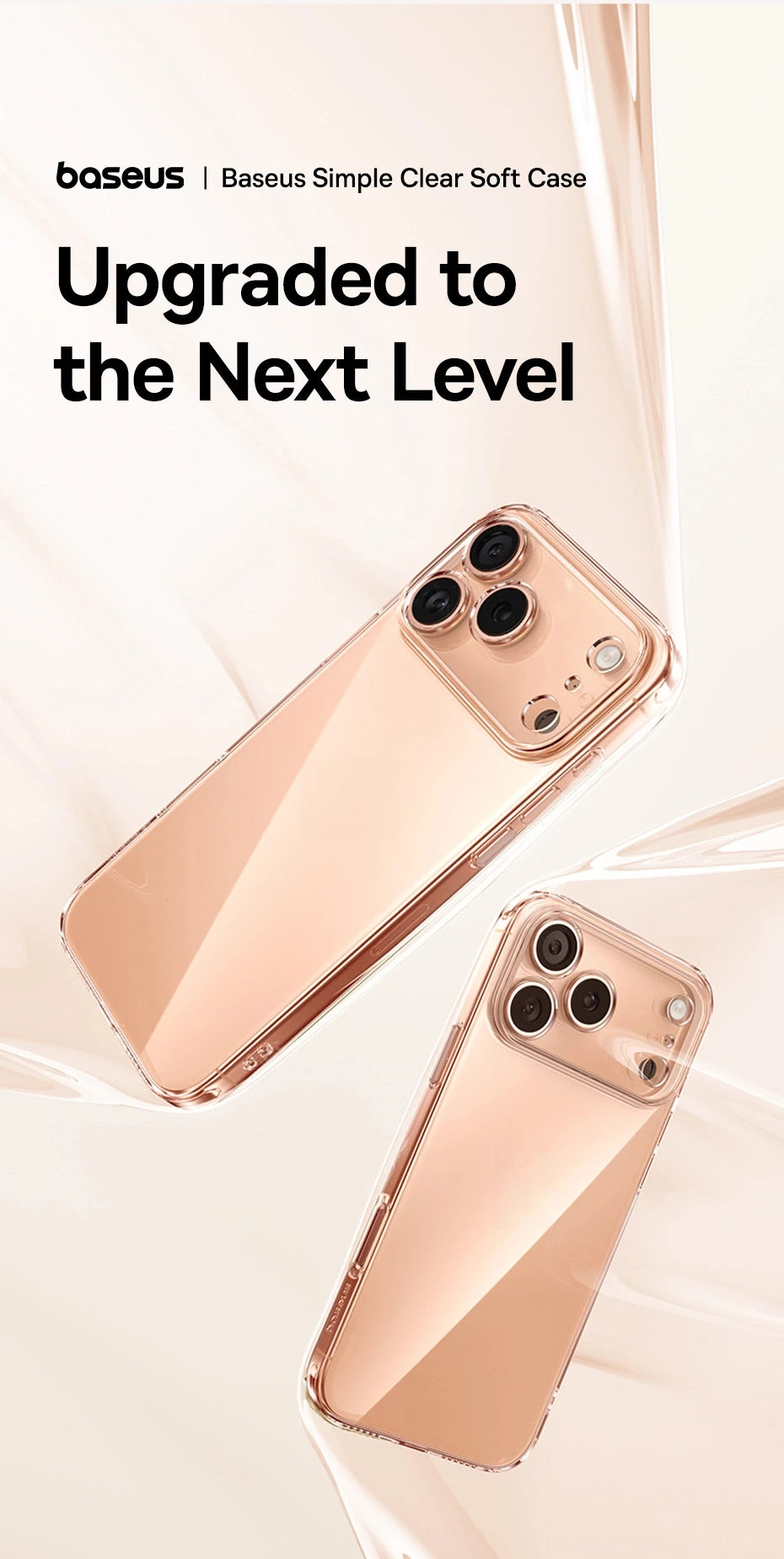 Baseus Clear Case For iPhone 17 Pro Max Soft TPU Case For iPhone 17 Air Anti-drop Ultra Thin Cover For iPhone 16 15 Pro Max Case