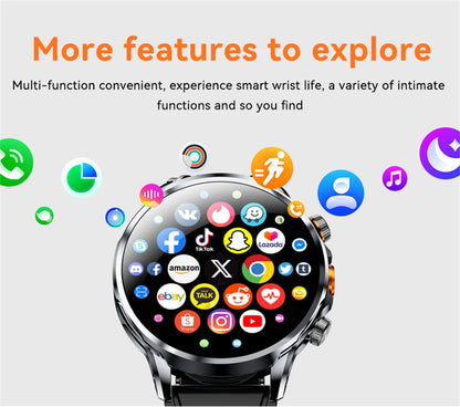 5G/4G Smart Watch 1.95 inch AMOLED 1880mah Battery 16GB+256GB RAM 800W Camera GPS WIFI Google APP Download Heart Rate Smartwatch