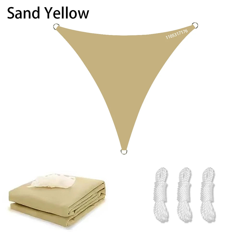 Triangle Sun Shade Sail Waterproof UV Block Outdoor Garden Patio Awning Canopy Triangle Sunshade Sail