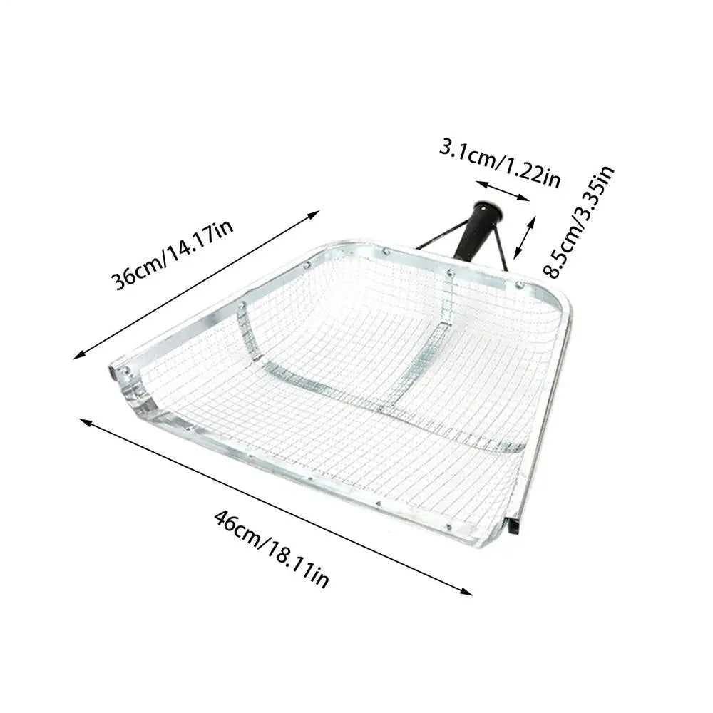 Garden Sifter for Soil Sturdy Stainless Steel Soil Sieve with Easy Grip Handle Ergonomic Portable Farm Shovel Multifunctional