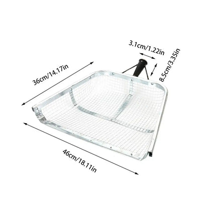 Garden Sifter for Soil Sturdy Stainless Steel Soil Sieve with Easy Grip Handle Ergonomic Portable Farm Shovel Multifunctional