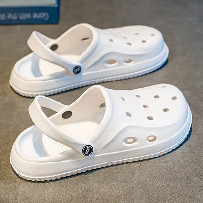 YUYIN Mens Summer Beach Sandals Casual Garden Clogs Outdoor Wide Toe Cross Sandals for Ladies Non Slip House Shower Slippers