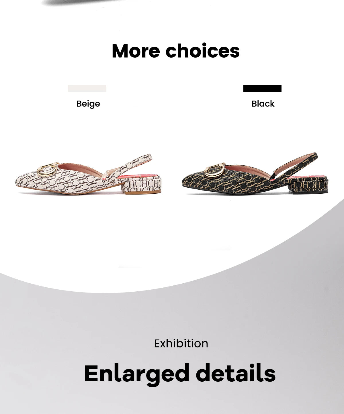Exquisite Workmanship New Women's Low-heeled Single Shoes Fashion Simple Letters Print Versatile Women's Sandals