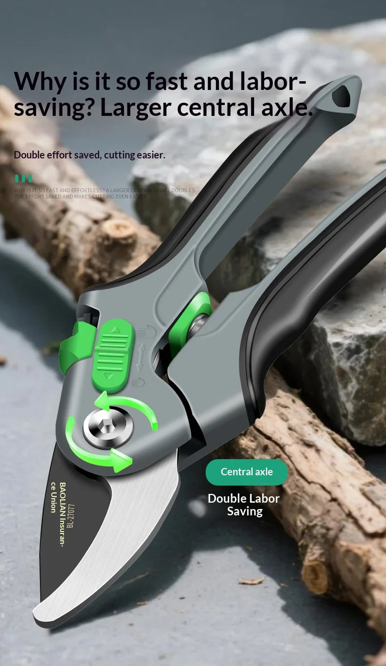 Plant Trim Pruner Cut Horticulture Secateur Shrub Garden Scissor Set Branch Shear Orchard Pruning Shears Tools