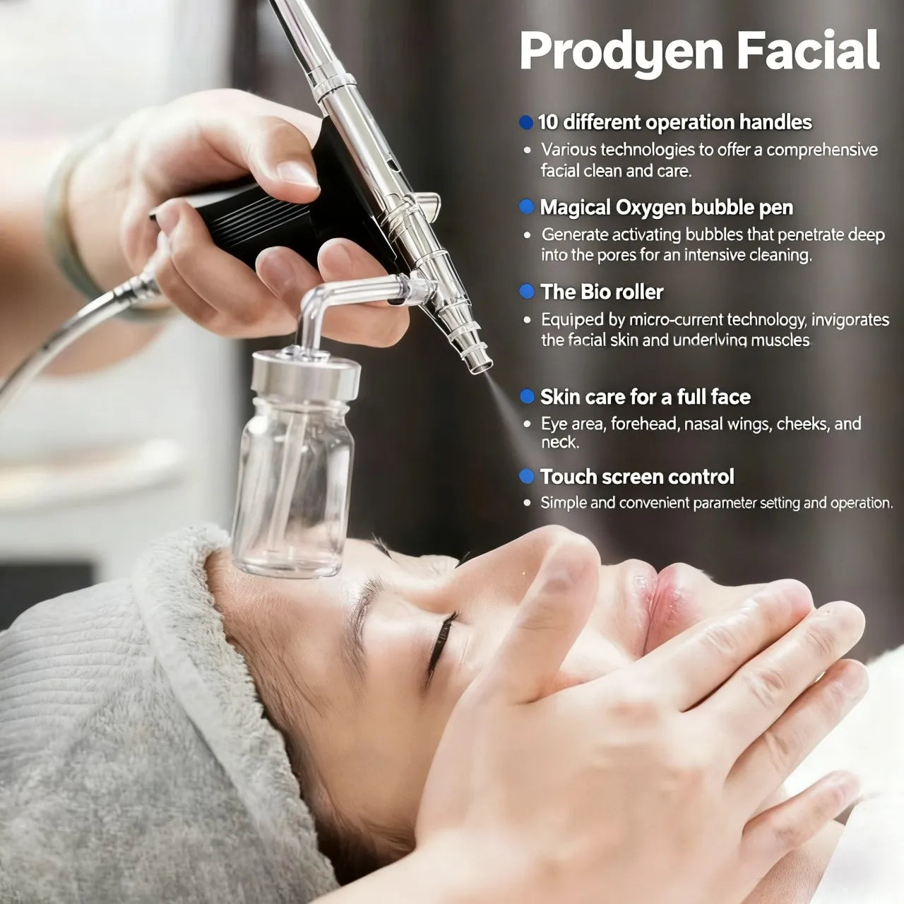 10in1Multifunction Facial Beauty Equipment Hydra Dermabrasion Oxygen Jet Peel Skin Cleaning Machine ProfessionalSalonUseforF