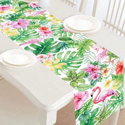 Hawaiian Garland Table Runner Hawaii Luau Tropical Party Decor Kids Favors Tableware ALOHA Summer Beach Birthday Party Supplies