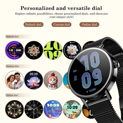 Blackview X30 Lady Smartwatch 1.26" HD AMOLED Screen Bluetooth Heart Rate Blood Oxygen Waterproof Fitness Tracker Android IOS
