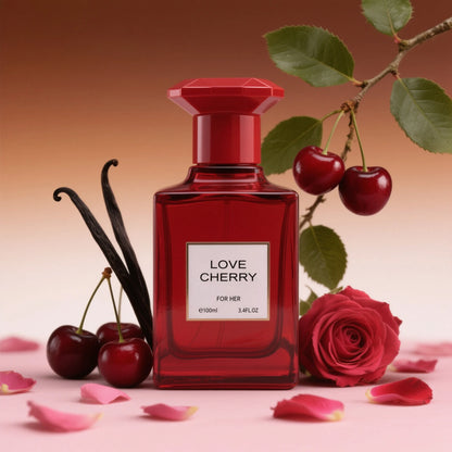 3.4 Oz Men's Eau De Toilette Spray - Men's Amber Spicy Perfume - With Black Cherry, Cherry Liqueur And Bitter Almond - Medium Pe