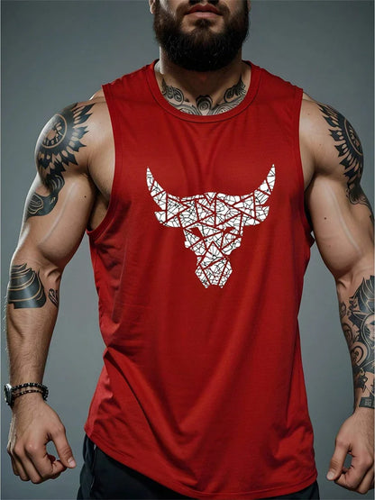 Summer New Trend Men's Pull-Over Crew Neck Vest Mesh Fitness Breathable Vest Blazer Men's Quick Drying Sweat Absorption T-Shirt