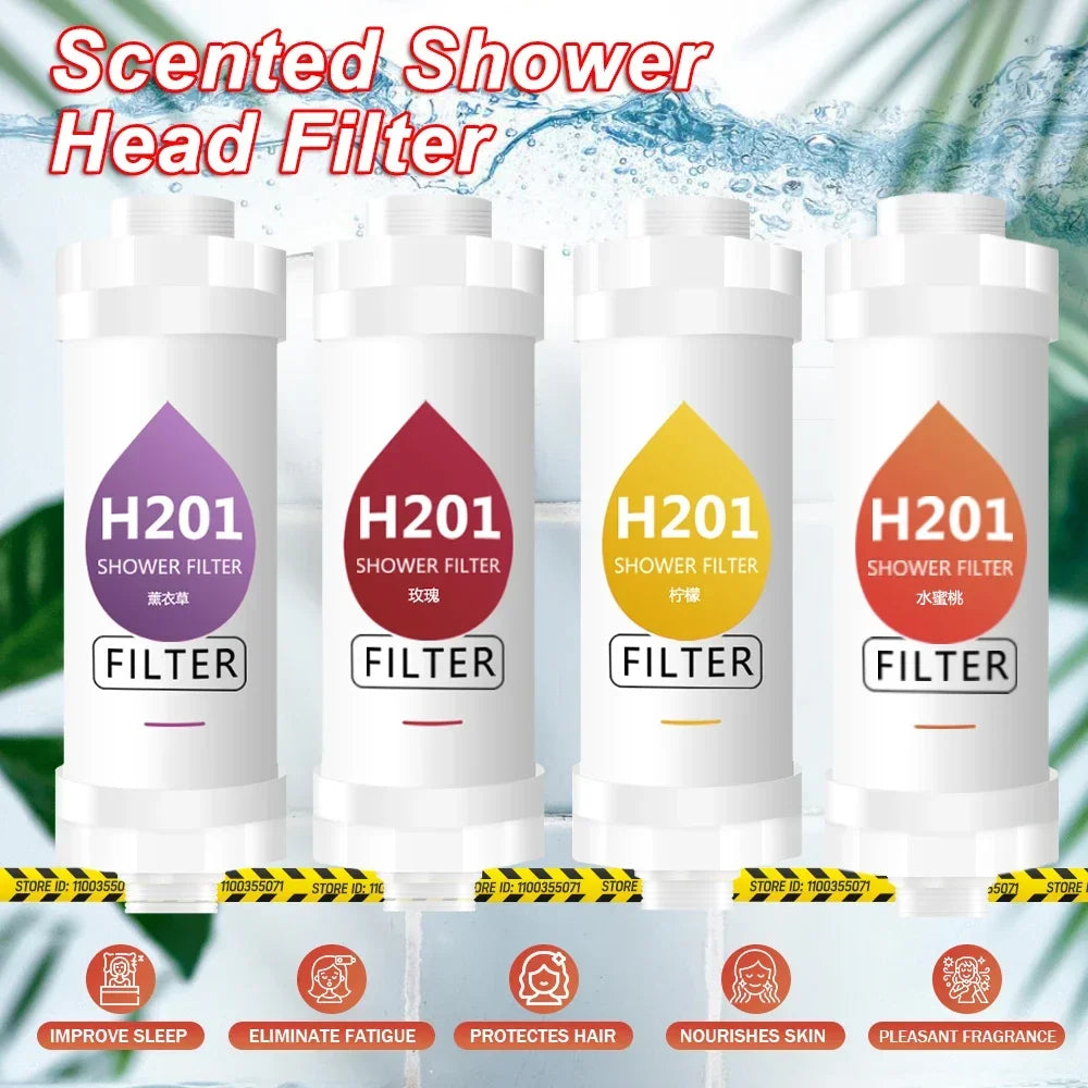 20PCS Scented Shower Head Filter Water Softener Removal Shower Purifier Bathroom Accessories,Shower Filter Replacement