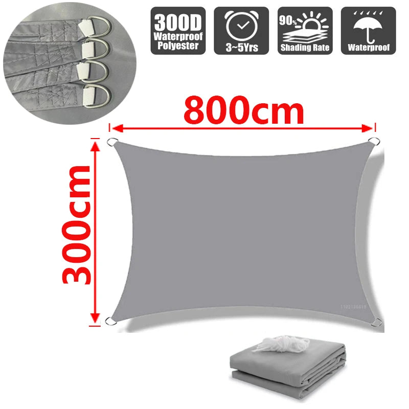 6x4m waterproof sunshade sunshade protective cover canvas camping sunshade cloth large outdoor rain and snow shed garden terrace