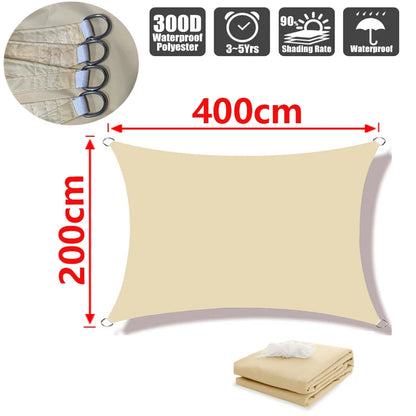6x4m waterproof sunshade sunshade protective cover canvas camping sunshade cloth large outdoor rain and snow shed garden terrace