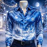 Men's Christmas Tree & Snowflake Shirt — view 21