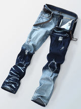 Men's Gradient Patchwork Jeans — view 6