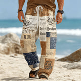 Men's Tribal Patchwork Drawstring Pants — view 3