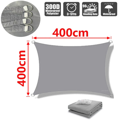 6x4m waterproof sunshade sunshade protective cover canvas camping sunshade cloth large outdoor rain and snow shed garden terrace