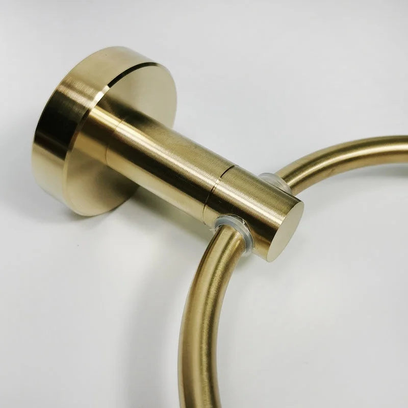 304 stainless steel brushed gold towel ring Bathroom Accessories Wall Mounted Polished Stainless Steel Towel Ring