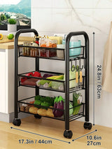 Five-Tier Rolling Storage Cart — view 8