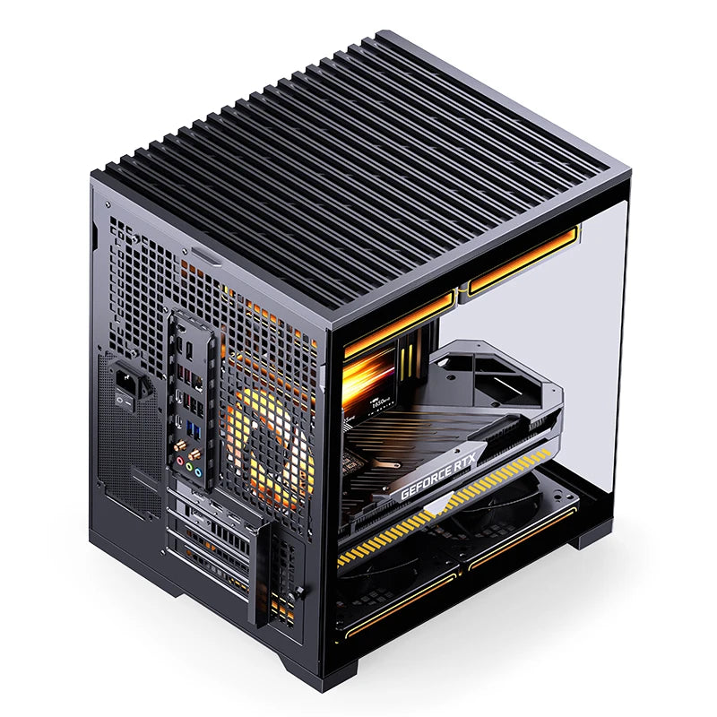 Jonsbo D34 MATX SeaviewRoom Chassis Support 280 Cold Row ATX Power Supply Type-C Digital Monitoring Screen Mini-ITX Desktop Case