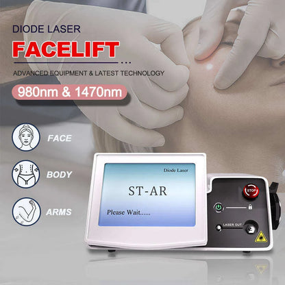 980nm 1470nm Laser Facial Tightening Device Fiber Optic Lifting Neck Sculpting Skin Firming Beauty Equipment