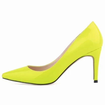 Large Size Women Pumps Classic Pointed Toe High Heels Sexy 9cm Stilettos Female Elegant Comfort Ladies Red Wedding Party Shoes