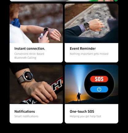 GTR5 Smart Watches AMOLED Bluetooth Call 1.43 inch Large Screen Men Sports Fitness Tracker Heart Rate Health Monitor Smartwatch