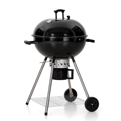 22" Kettle Charcoal Grill, Portable Porcelain-Enameled BBQ Grill with Slide Out Ash Catcher for Outdoor Barbecue, Customized
