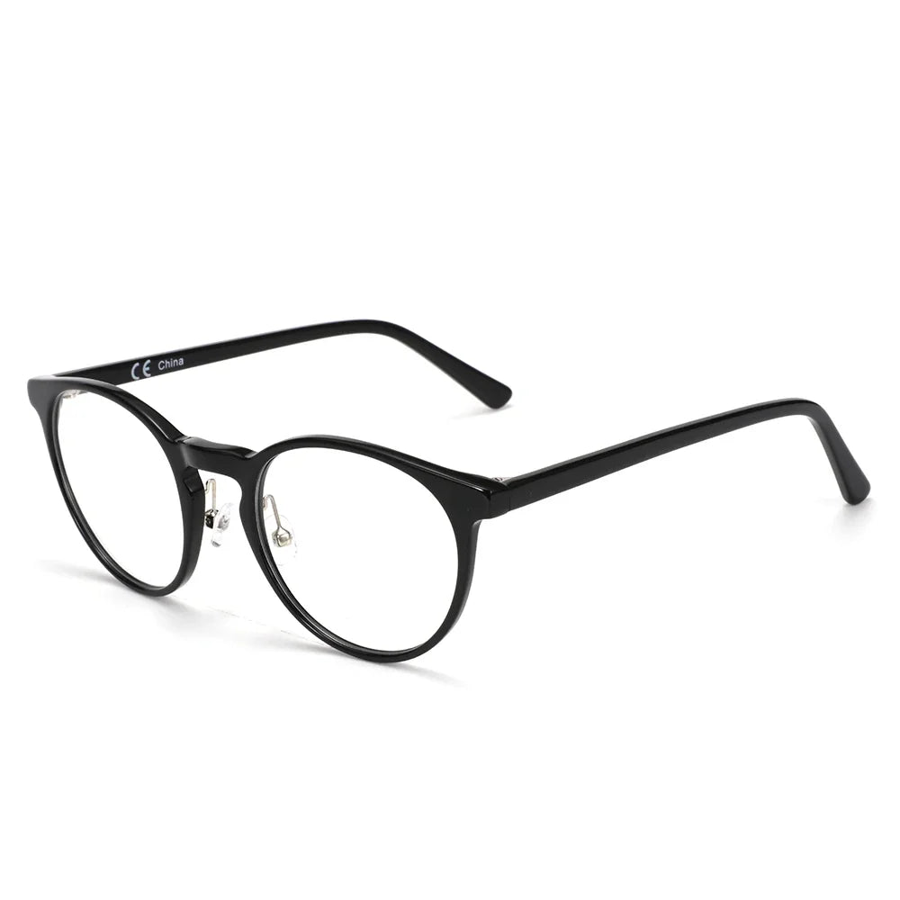 ZENOTTIC (XS Size) Handmade Acetate Round Prescription Eyeglasses Transparent Circular Progressive Optical Glasses for Women Men