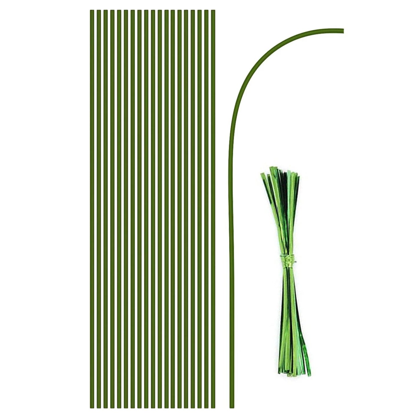 20/40/60Pcs Plant Support Sticks Reusable Flower Holder Clips Orchid Rod Plant Sticks For Supporting Climbing Plant Garden Tool