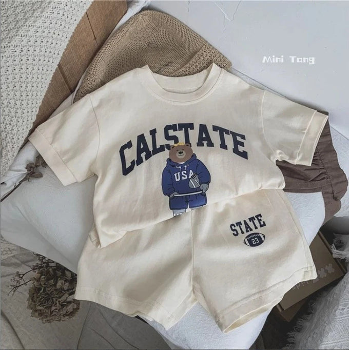 Boys' Bear Graphic T-Shirt & Shorts Set — product image